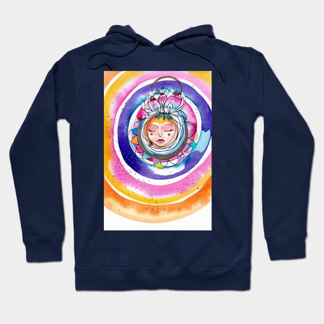 Sun Girl Mandala Hoodie by gaea